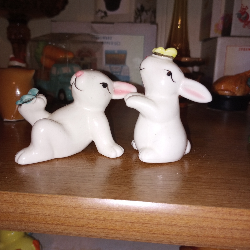 Rabbit salt and pepper shaker set